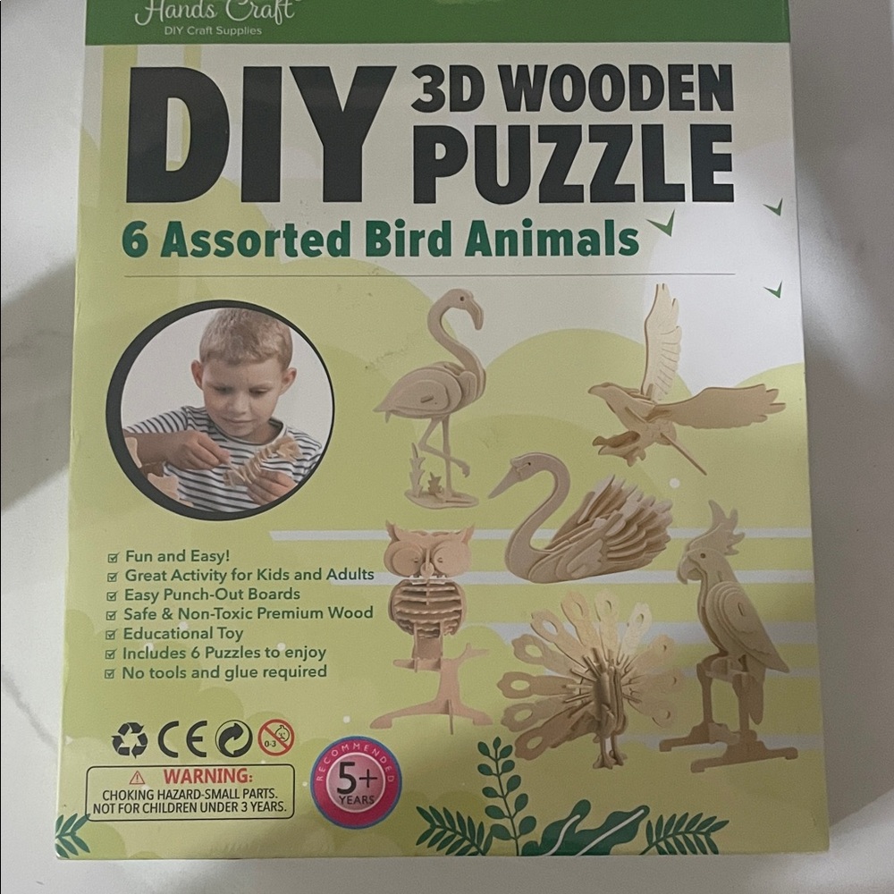 DIY 3D Wooden Puzzle - Natural Bird Animals